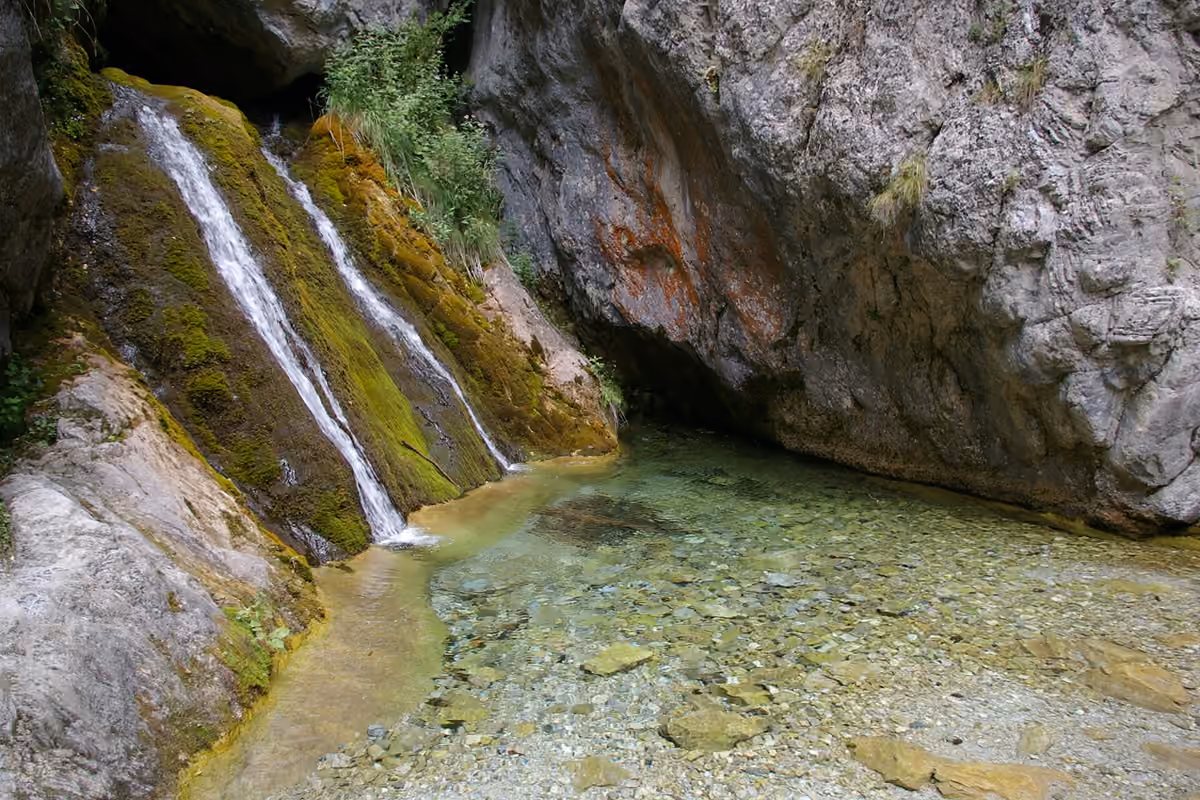 A waterfall in the Enipeas gorge