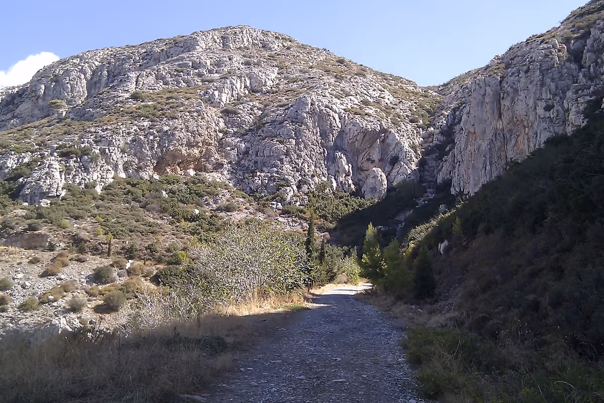 A path under the cliffs